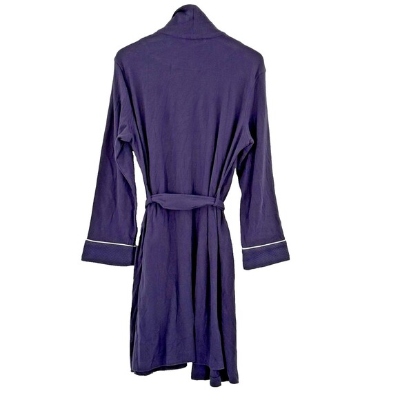 NEW W TAGS Black Label Ralph Lauren Navy Blue Shawl Collar Bath Robe Soft MEDIUM - Picture 2 of 16